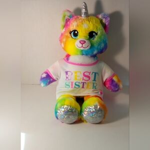 Build-A-Bear Kittycorn Rainbow Best Sister Stuffed Animal Plush
